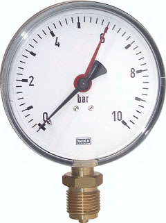 H303.0214 Manometer senkrecht Ø 100mm, 0 Pic1