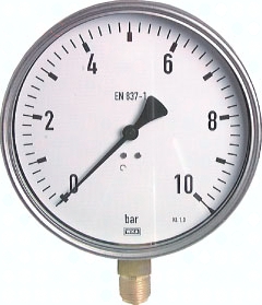 H303.0380 Manometer senkrecht (CrNi/Ms), Pic1